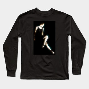 Beautiful girl, ballet dancer, in the darkness. Dark and beautiful. Long Sleeve T-Shirt